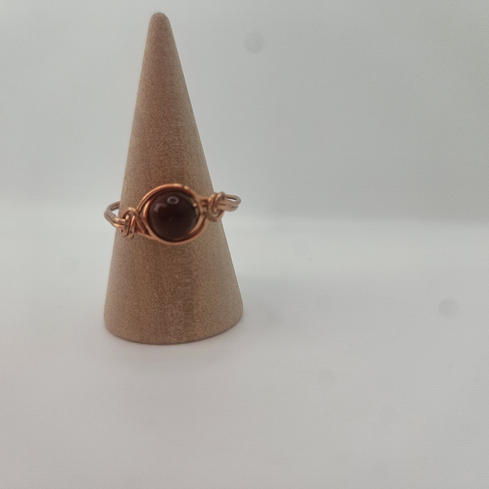 Elegant Copper Wire Wrapped Ring